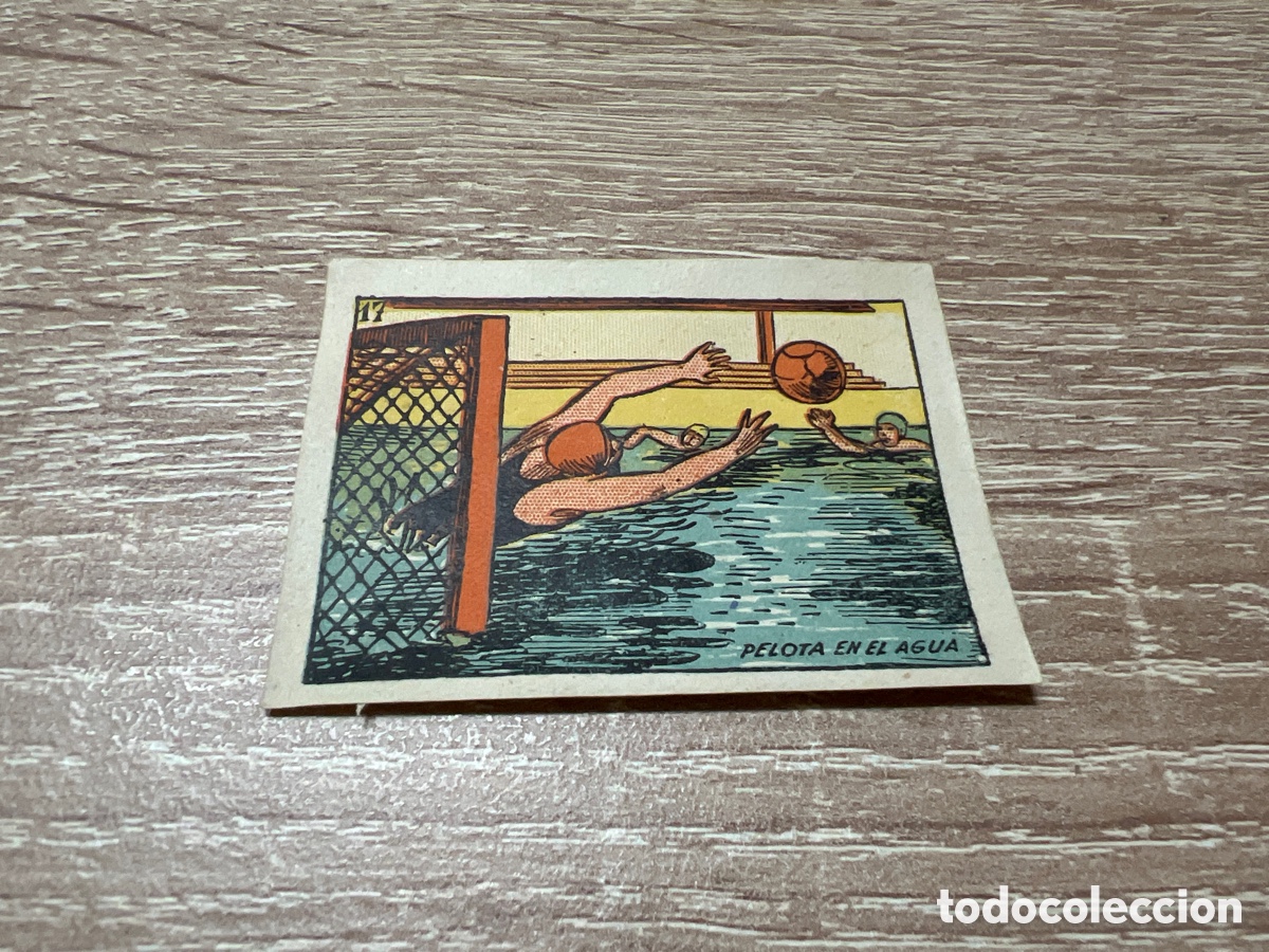 Collezionismo sportivo: 1939 PELOTA EN EL AGUA WATERPOLO N&ordm; 17 BRUGUERA CROMOS CULTURA