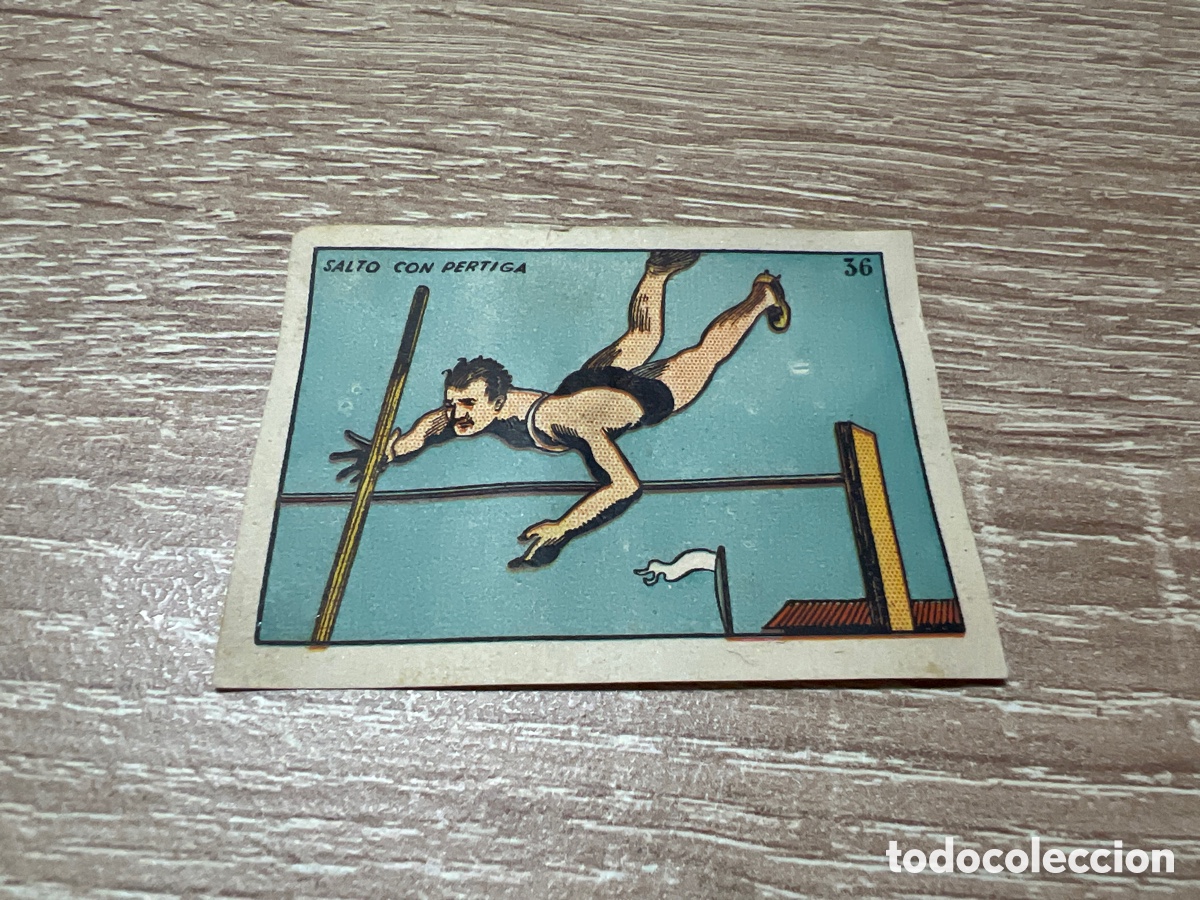 Colecionismo desportivo: 1939 SALTO PERTIGA N&ordm; 36 BRUGUERA CROMOS CULTURA