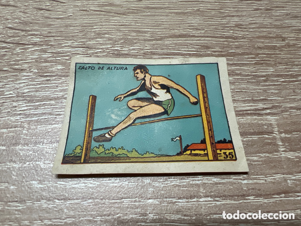 Colecionismo desportivo: 1939 SALTO DE ALTURA N&ordm; 35 BRUGUERA CROMOS CULTURA