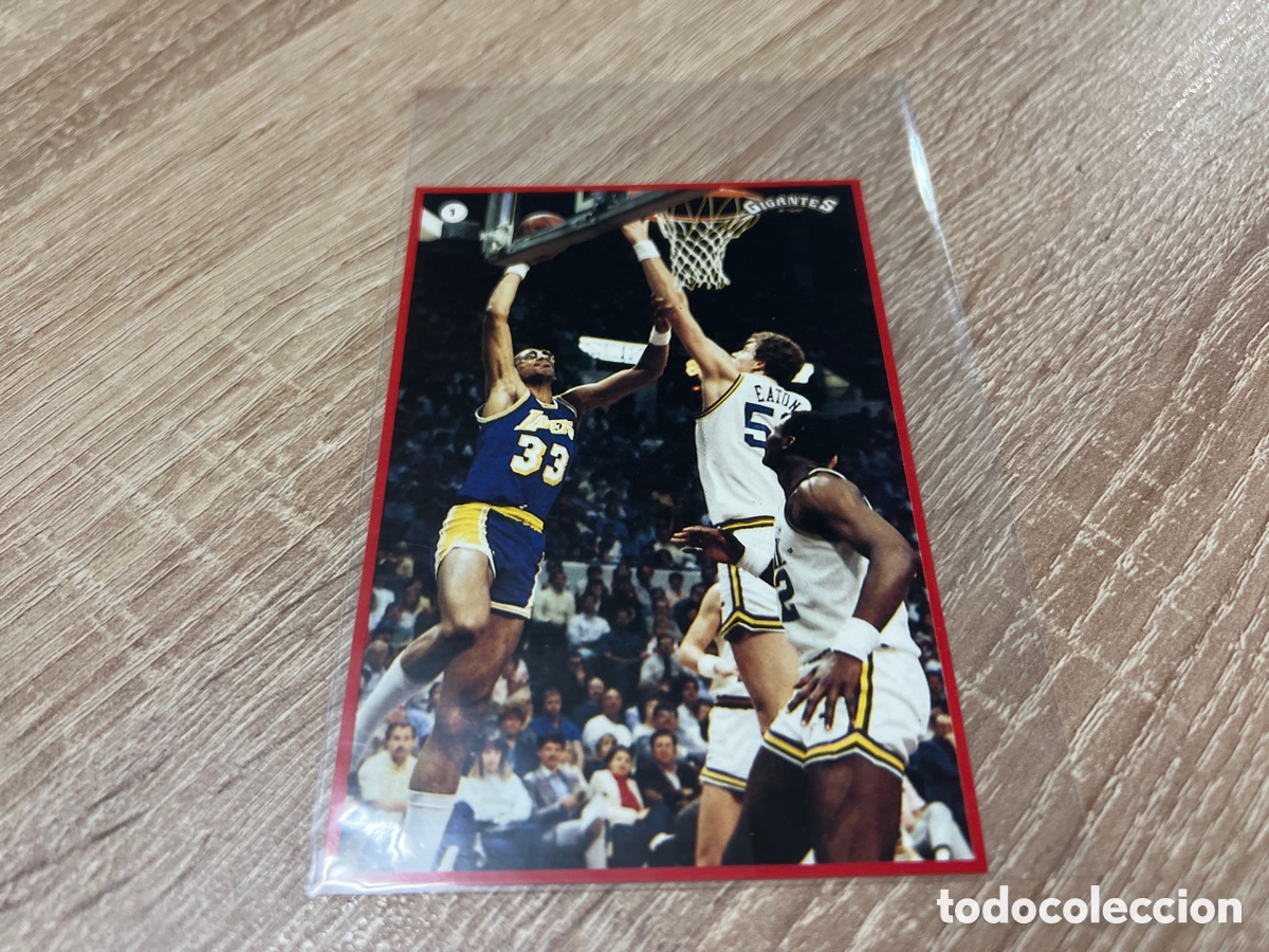 Coleccionismo deportivo: 1987 KAREEM ABDUL JABBAR N&ordm; 1 GIGANTES BASKET SIN PEGAR
