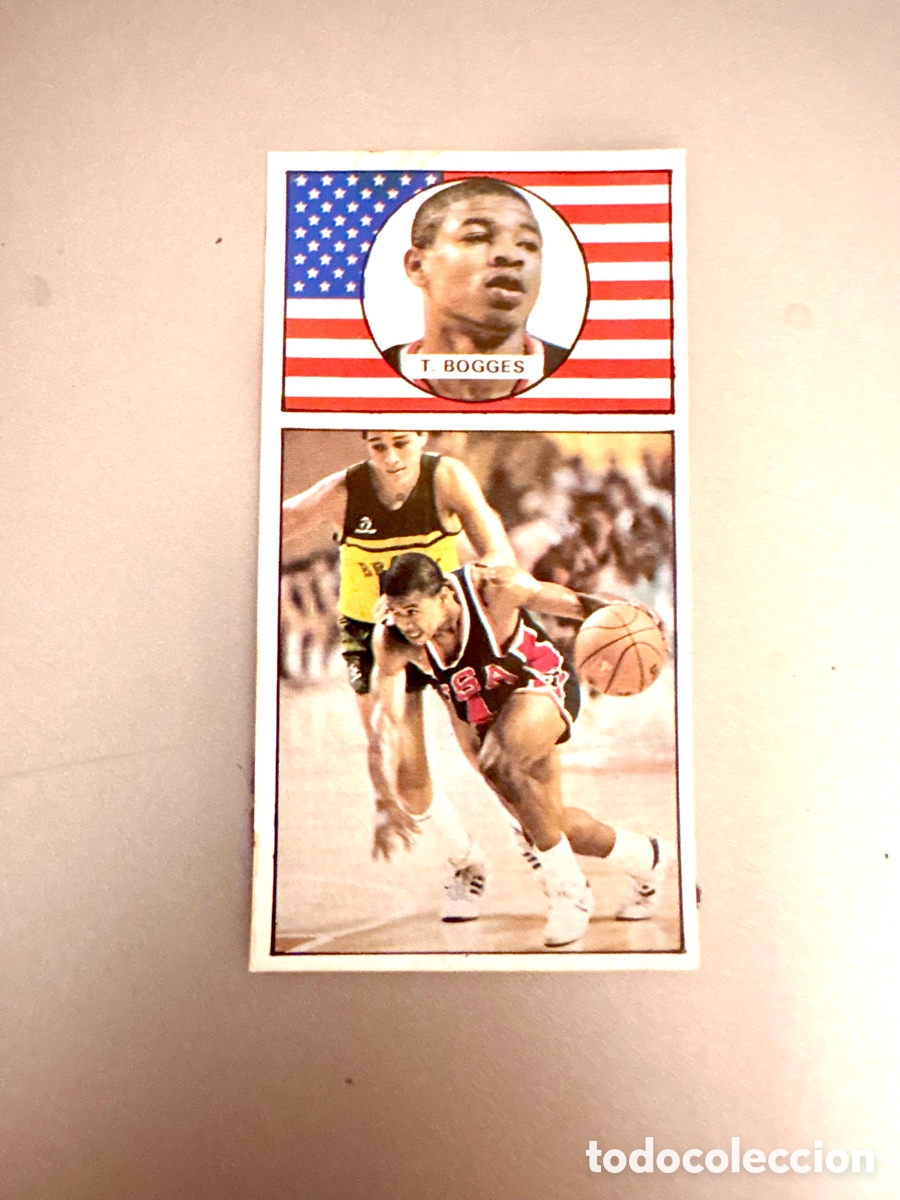 Colecionismo desportivo: Cromo Baloncesto 1985/86 Merchante N&ordm; 140 T. Bogges (Muggsy Bogues) - USA (Recuperado)