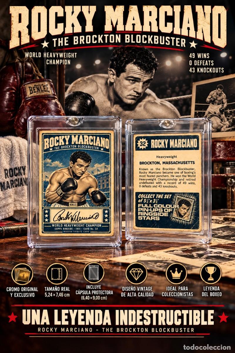 Sports collectibles: ROCKY MARCIANO &ndash; CROMO VINTAGE BOXEO &ndash; 1951 RINGSIDE TRIBUTE