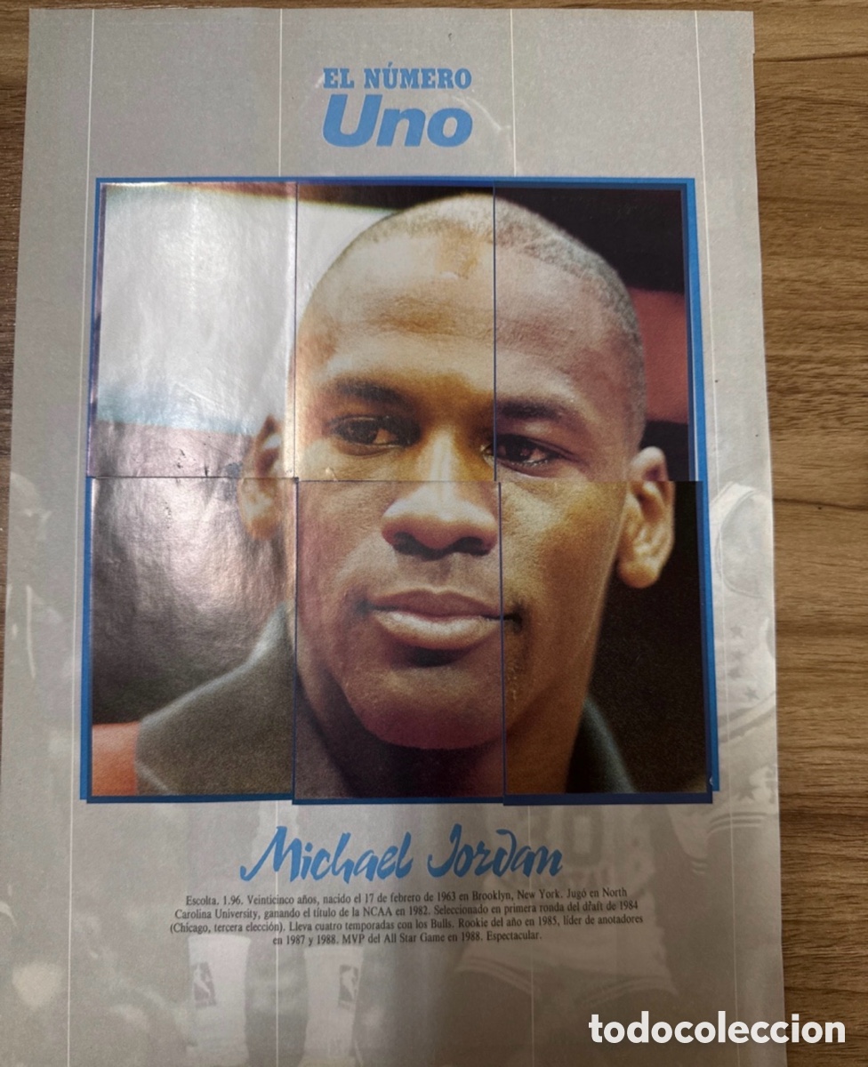 Sammelleidenschaft Sport: 1988 Michael Jordan puzzle Basket 16 hoja completa