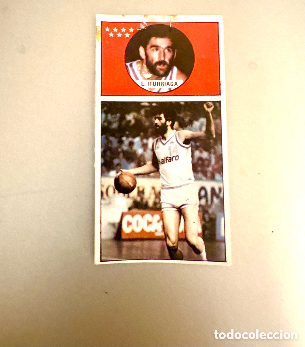 Colecionismo desportivo: Cromo L. Iturriaga N&ordm; 119 - Real Madrid - Liga Baloncesto 1986/87 J. Merchante - El de la foto