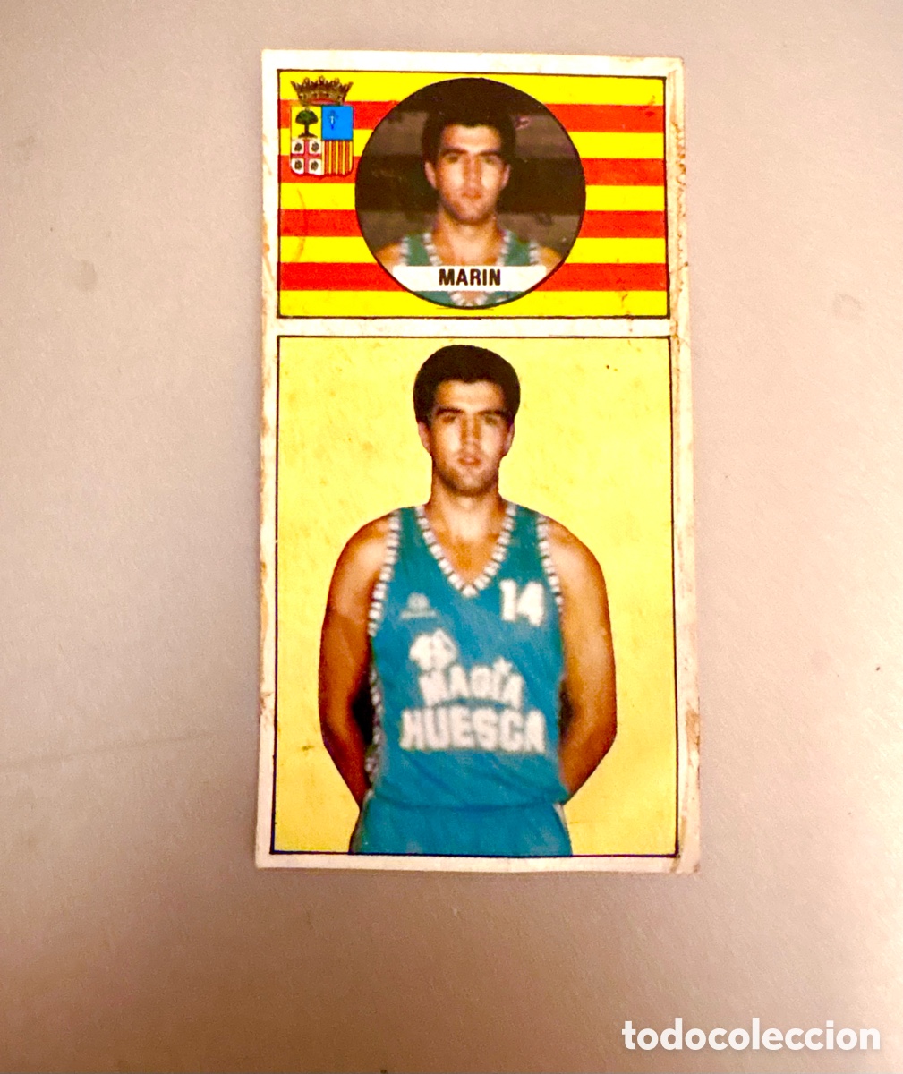 Colecionismo desportivo: Cromo Mar&iacute;n N&ordm; 117 - Magia Huesca - Liga Baloncesto 1986/87 J. Merchante - El de la foto