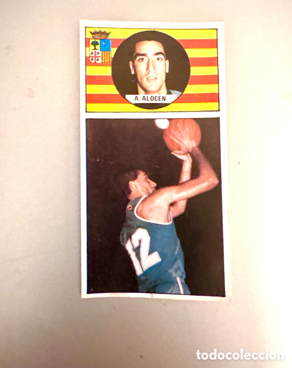 Colecionismo desportivo: Cromo A. Aloc&eacute;n N&ordm; 116 - Magia Huesca - Liga Baloncesto 1986/87 J. Merchante - El de la foto