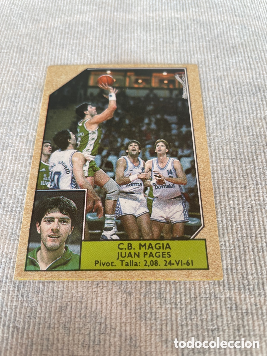 Collectionnisme sportif: CONVERSE Baloncesto 1988-89 Juan Pages C.B. Magia 111 sin pegar