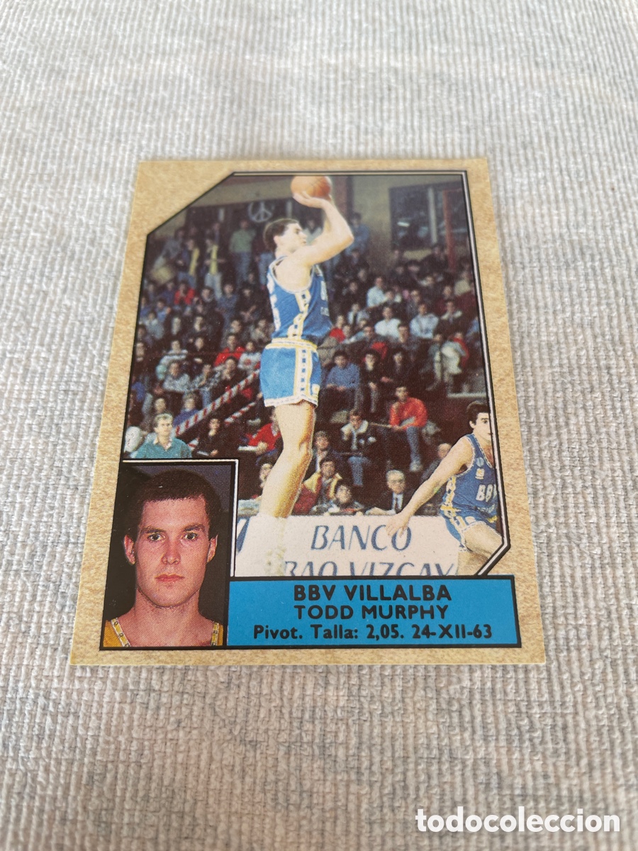 Sports collectibles: CONVERSE Baloncesto 1988-89 Todd Murphy BBV Villalba 13 sin pegar