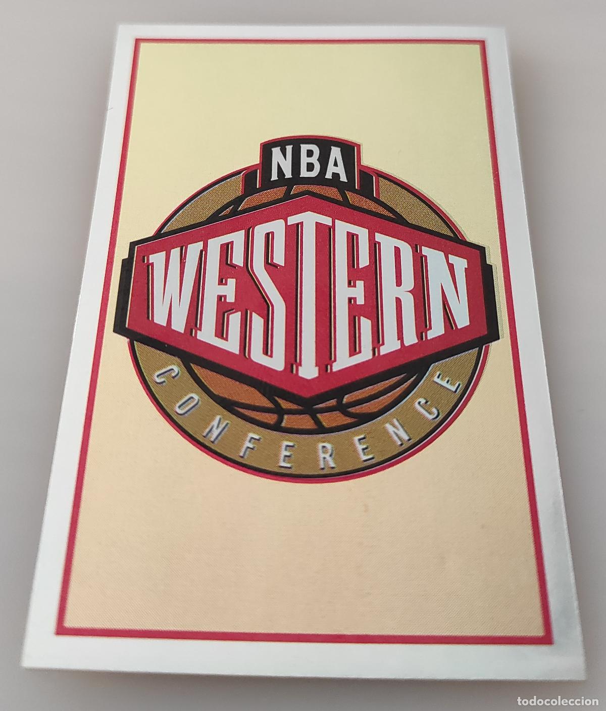 Coleccionismo deportivo: 3 - WESTERN CONFERENCE LOGO (FINALS REVIEW 1995-96) 96 97 - CROMO PANINI NBA BASKETBALL 1996 1997