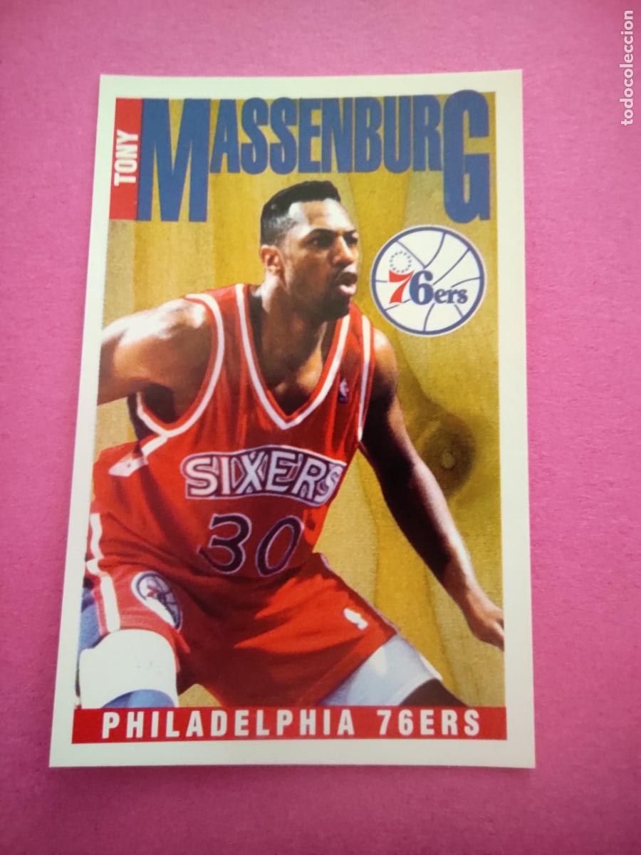 Coleccionismo deportivo: 51 - TONY MASSENBURG (PHILADELPHIA 76ERS) 96 97 - CROMO PANINI NBA BASKETBALL 1996 1997