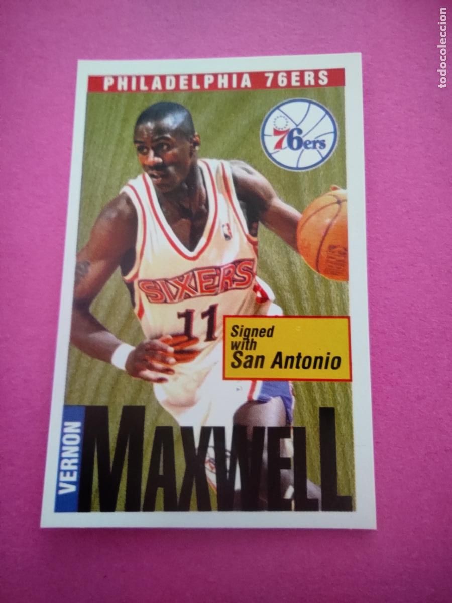Coleccionismo deportivo: 52 - VERNON MAXWELL (PHILADELPHIA 76ERS) 96 97 - CROMO PANINI NBA BASKETBALL 1996 1997