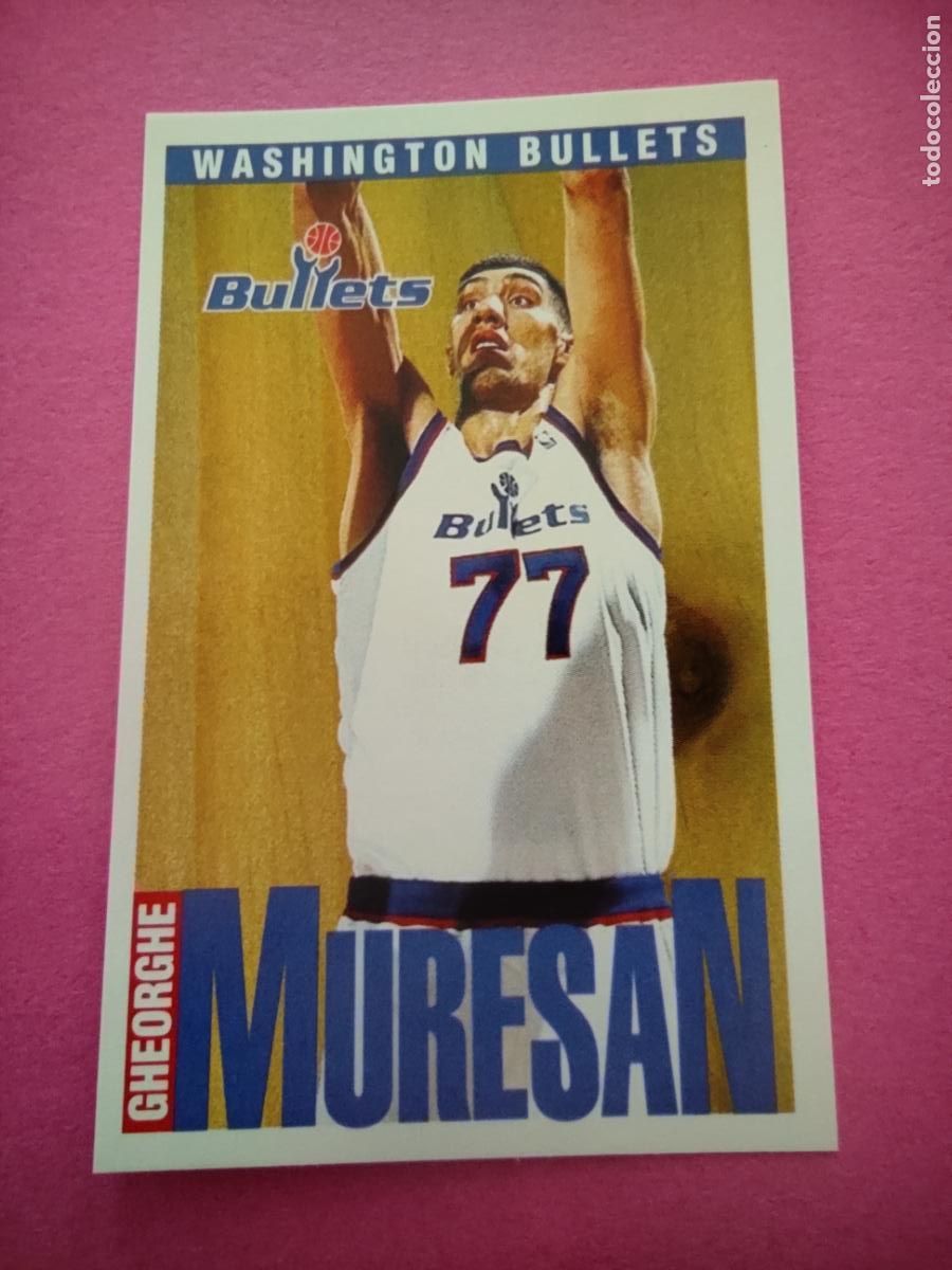 Coleccionismo deportivo: 61 - GHEORGHE MURESAN (WASHINGTON BULLETS) 96 97 - CROMO PANINI NBA BASKETBALL 1996 1997