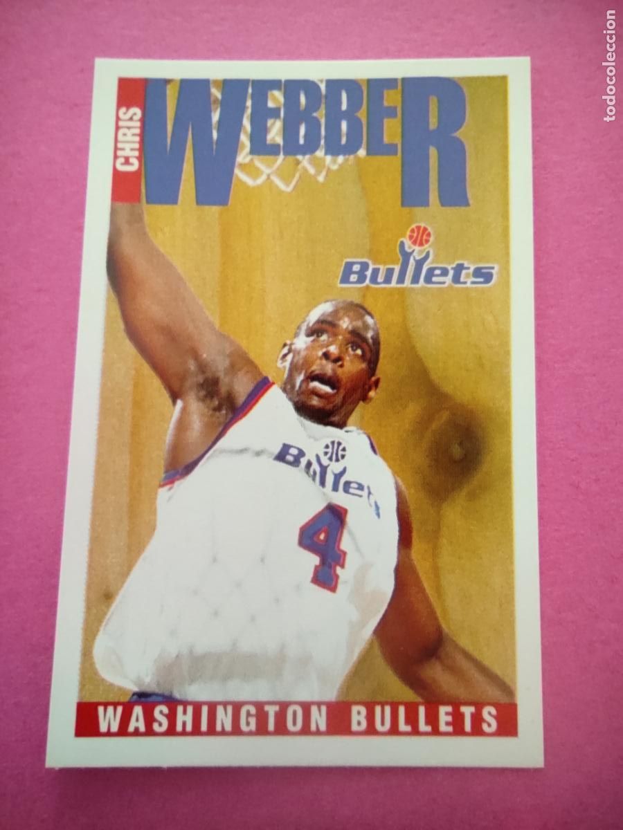Coleccionismo deportivo: 66 - CHRIS WEBBER (WASHINGTON BULLETS) 96 97 - CROMO PANINI NBA BASKETBALL 1996 1997