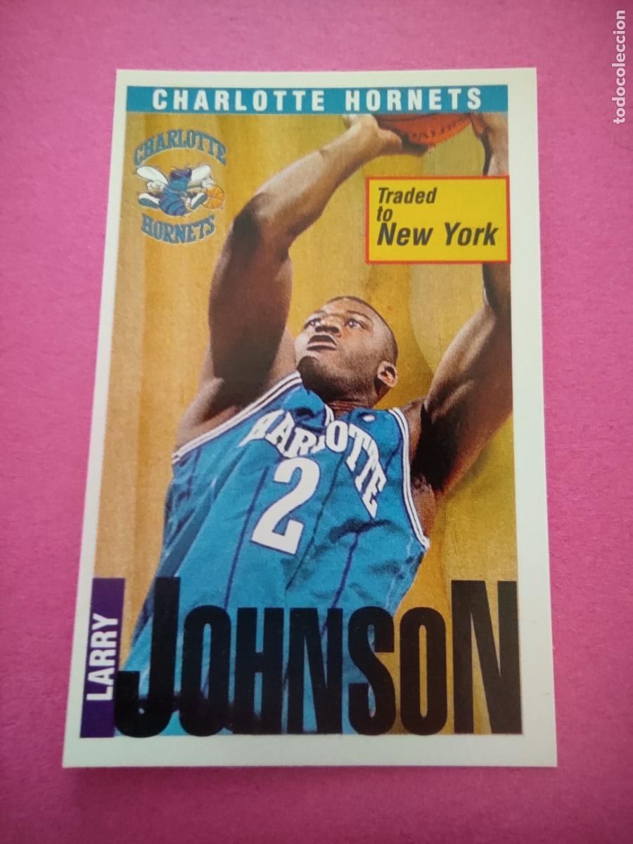 Coleccionismo deportivo: 81 - LARRY JOHNSON (CHARLOTTE HORNETS) 96 97 - CROMO PANINI NBA BASKETBALL 1996 1997