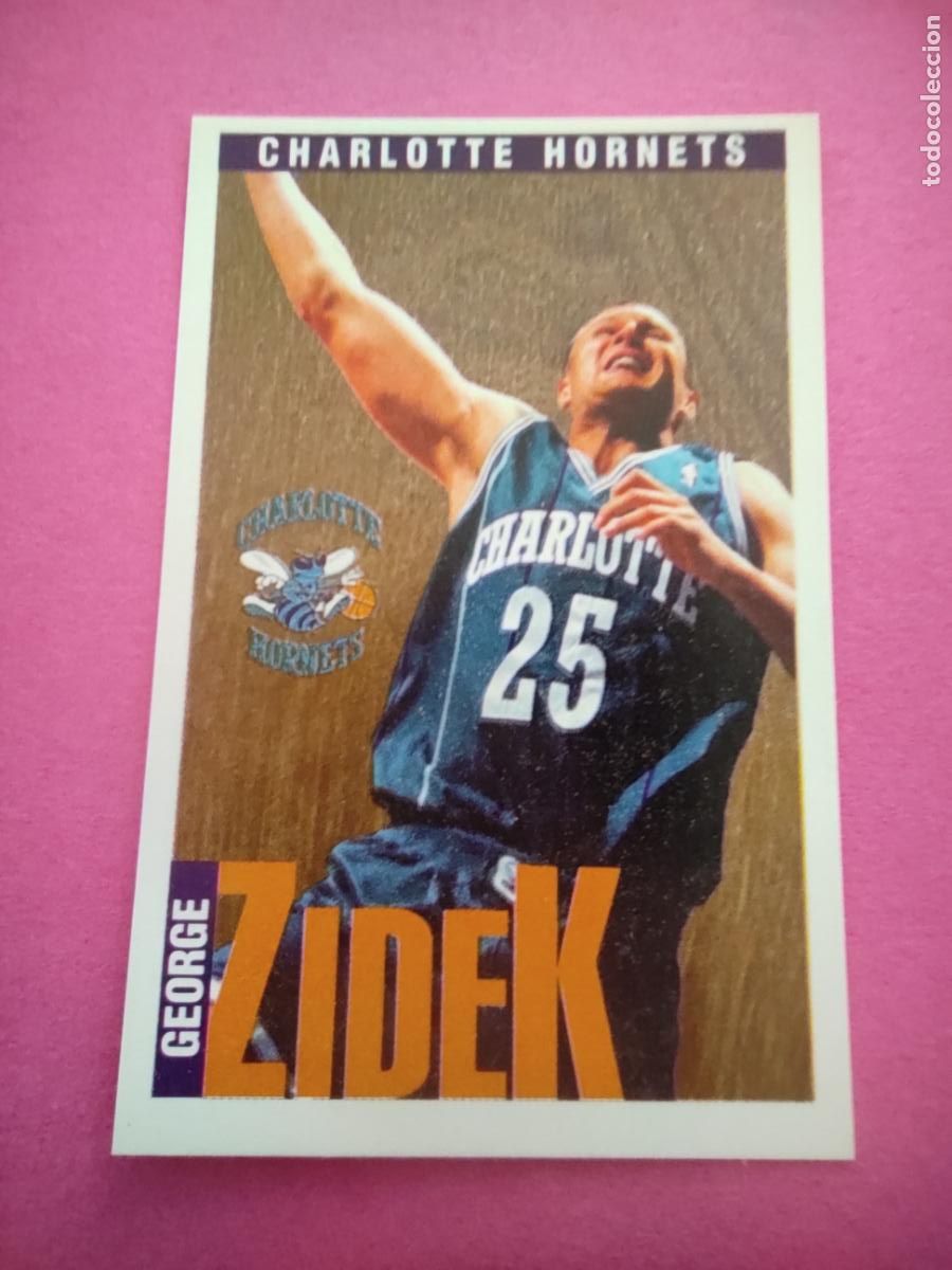 Coleccionismo deportivo: 84 - GEORGE ZIDEK (CHARLOTTE HORNETS) 96 97 - CROMO PANINI NBA BASKETBALL 1996 1997
