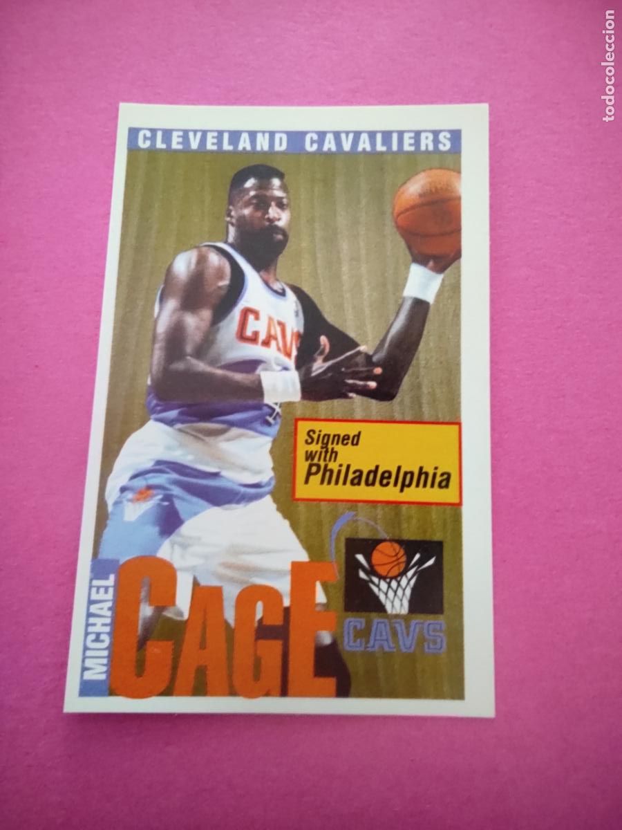 Coleccionismo deportivo: 95 - MICHAEL CAGE (CLEVELAND CAVALIERS) 96 97 - CROMO PANINI NBA BASKETBALL 1996 1997