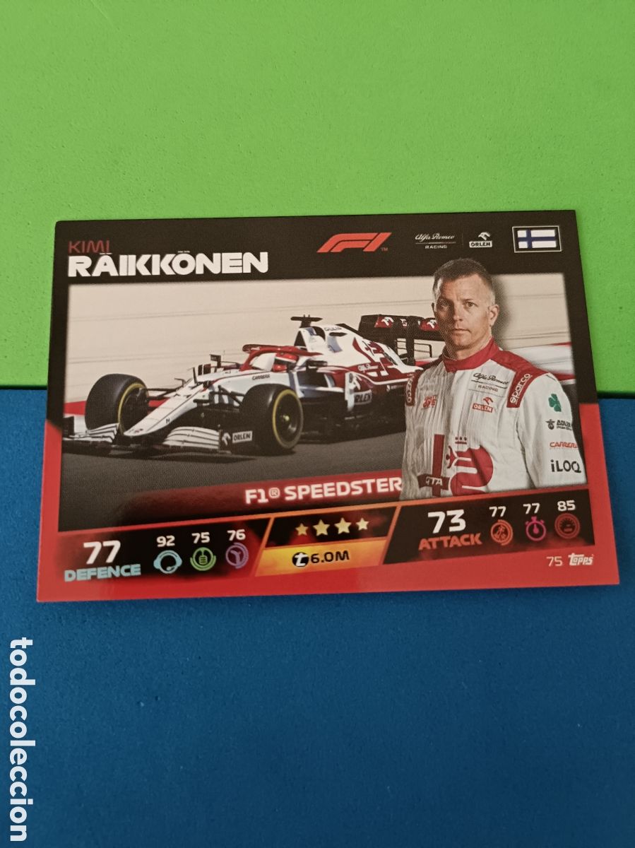 Coleccionismo deportivo: Topps Turbo Attax F&oacute;rmula uno F1 2021 - 75 Raikkonen