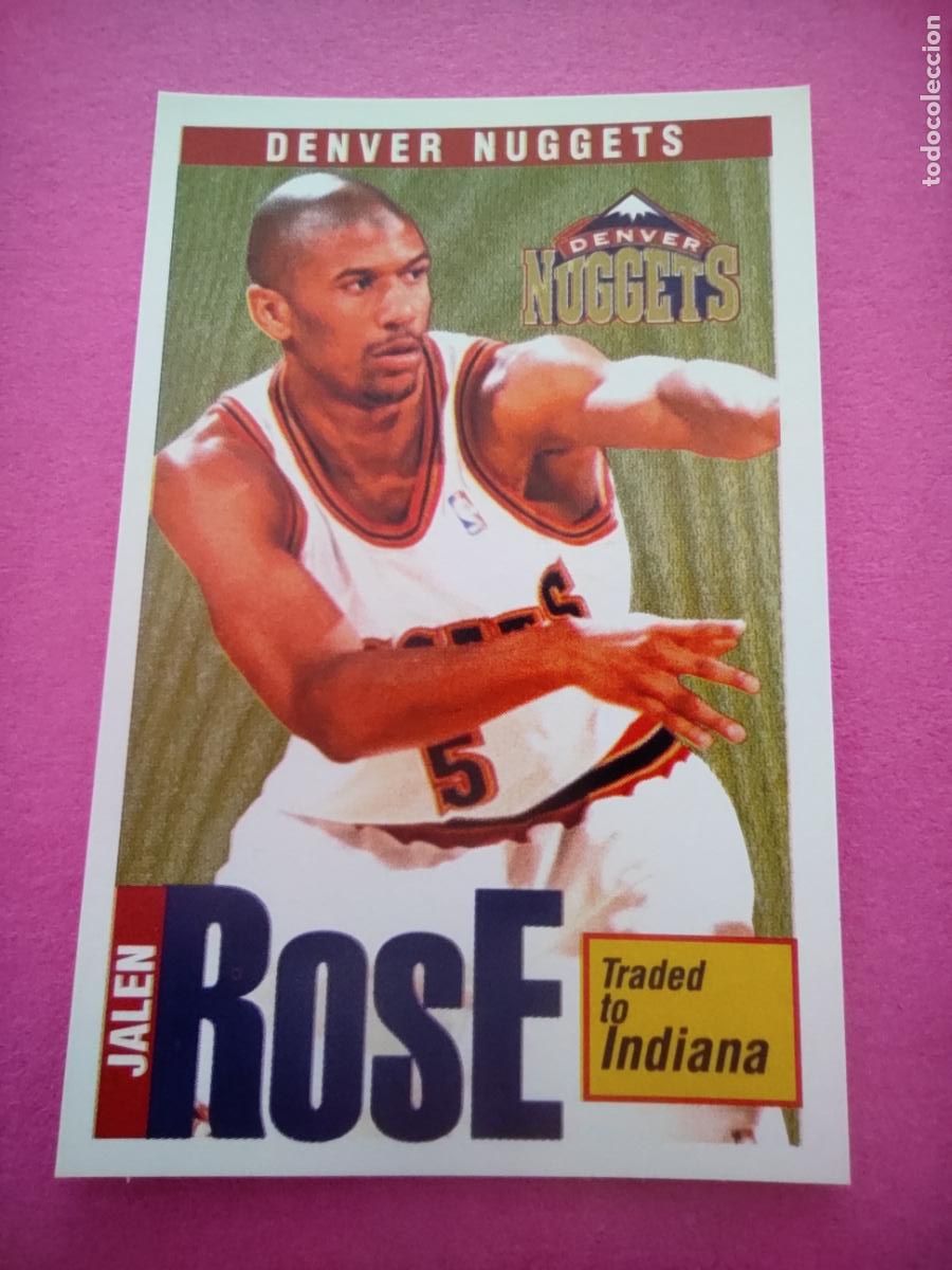 Coleccionismo deportivo: 163 - JALEN ROSE (DENVER NUGGETS) 96 97 - CROMO PANINI NBA BASKETBALL 1996 1997
