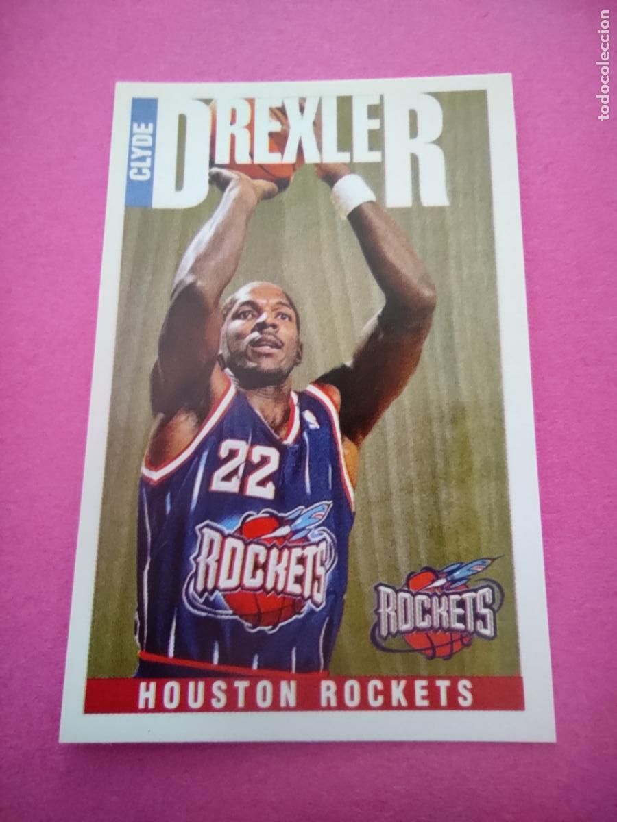 Coleccionismo deportivo: 170 - CLYDE DREXLER (HOUSTON ROCKETS) 96 97 - CROMO PANINI NBA BASKETBALL 1996 1997