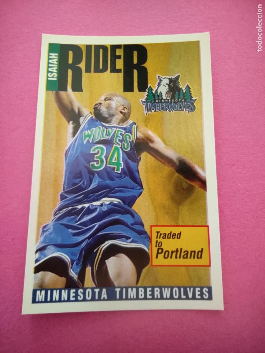 Coleccionismo deportivo: 181 - ISAIAH RIDER (MINNESOTA TIMBERWOLVES) 96 97 - CROMO PANINI NBA BASKETBALL 1996 1997