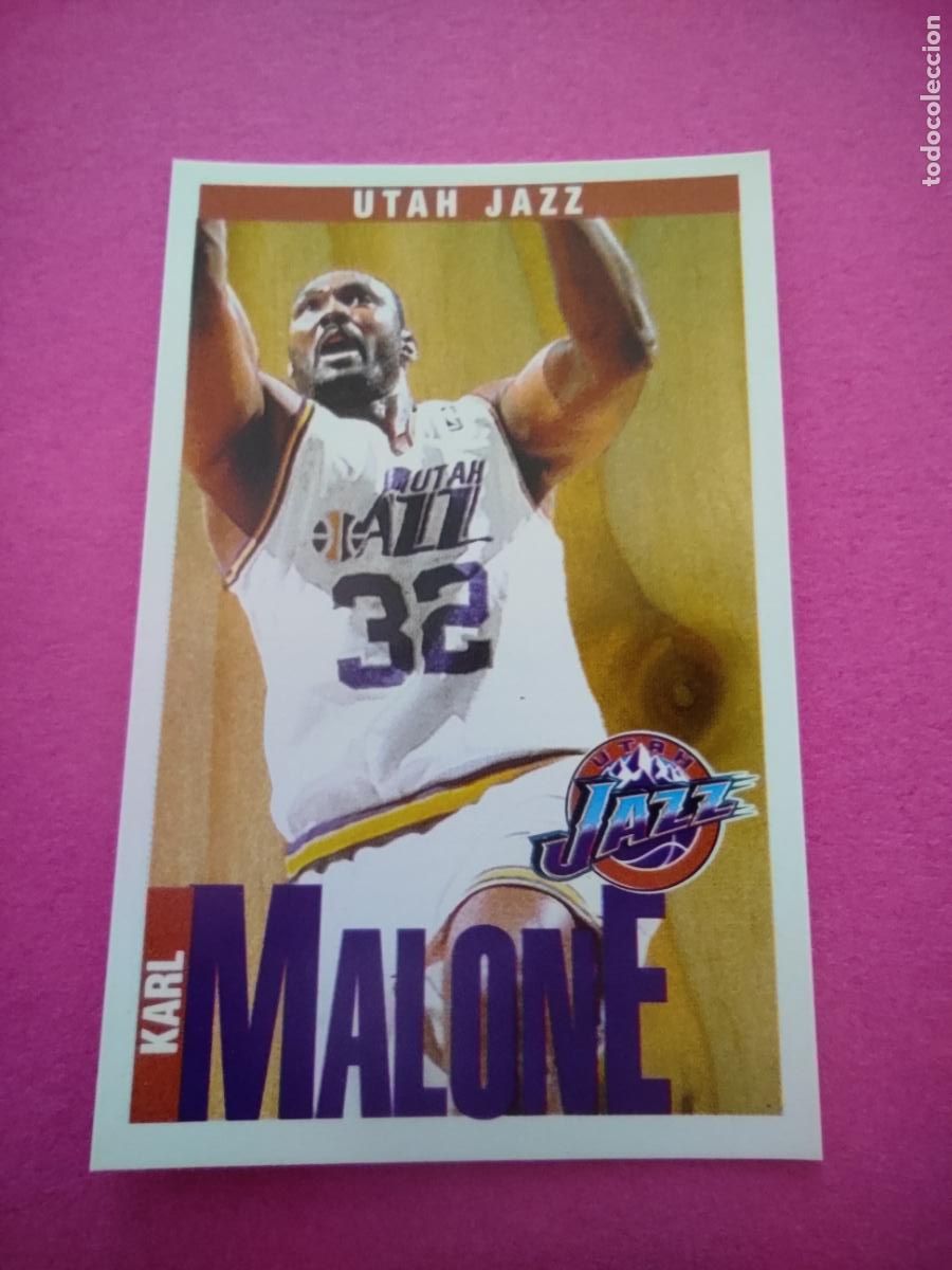 Coleccionismo deportivo: 196 - KARL MALONE (UTAH JAZZ) 96 97 - CROMO PANINI NBA BASKETBALL 1996 1997