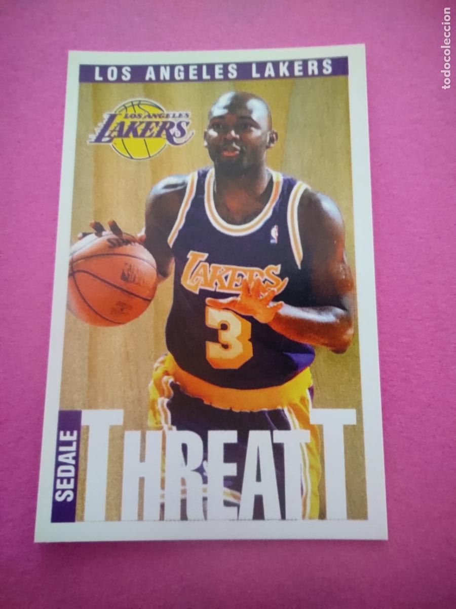 Coleccionismo deportivo: 235 - SEDALE THREATT (LOS ANGELES LAKERS) 96 97 - CROMO PANINI NBA BASKETBALL 1996 1997