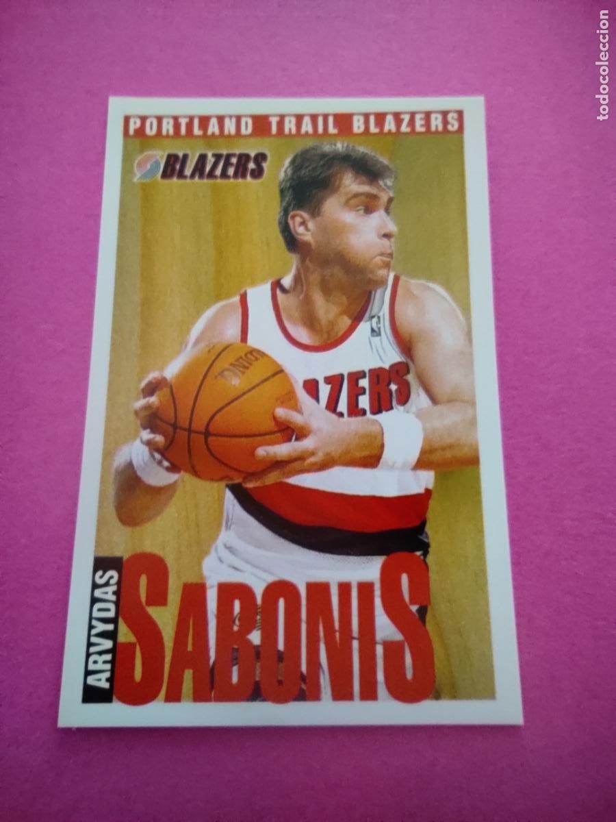 Coleccionismo deportivo: 252 - ARVYDAS SABONIS (PORTLAND TRAIL BLAZERS) 96 97 - CROMO PANINI NBA BASKETBALL 1996 1997