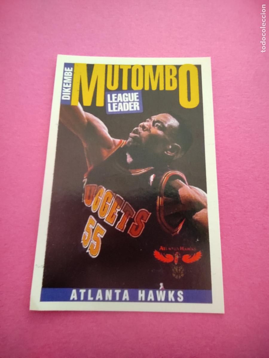 Coleccionismo deportivo: 277 - DIKEMBE MUTOMBO (DENVER NUGGETS) 96 97 - CROMO PANINI NBA BASKETBALL 1996 1997 LEAGUE LEADERS