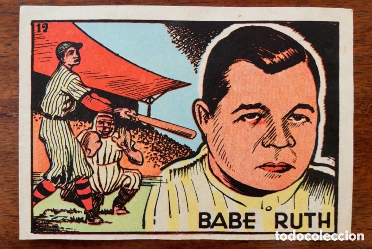 Coleccionismo deportivo: 1939 BABE RUTH N&ordm; 12 BRUGUERA CROMOS CULTURA
