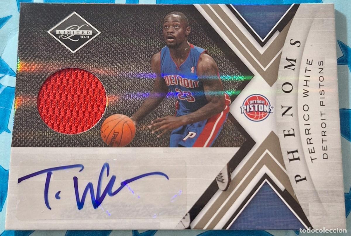 Coleccionismo deportivo: Terrico White Detroit Pistons Panini 2010 #185 Auto Patch Numerado 129/249