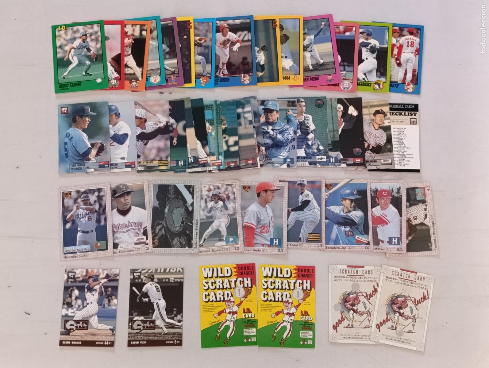 Coleccionismo deportivo: LOTE 46 CARTAS DE BEISBOL JAPONES - A&Ntilde;OS 90 - CARD / JAPON (F7A)