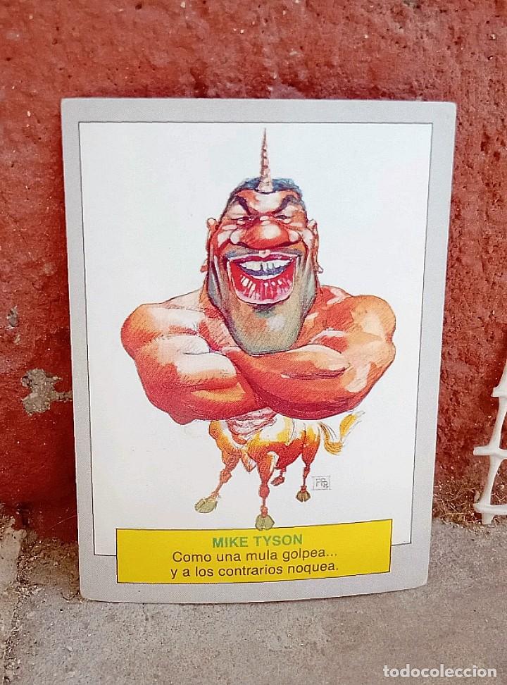 Coleccionismo deportivo: CROMO CARD PEGATINA STICKER KARIKATAS Y CHISTORRETAS 1990 MIKE TYSON #42 EDICIONES ESTE ESPA&Ntilde;A
