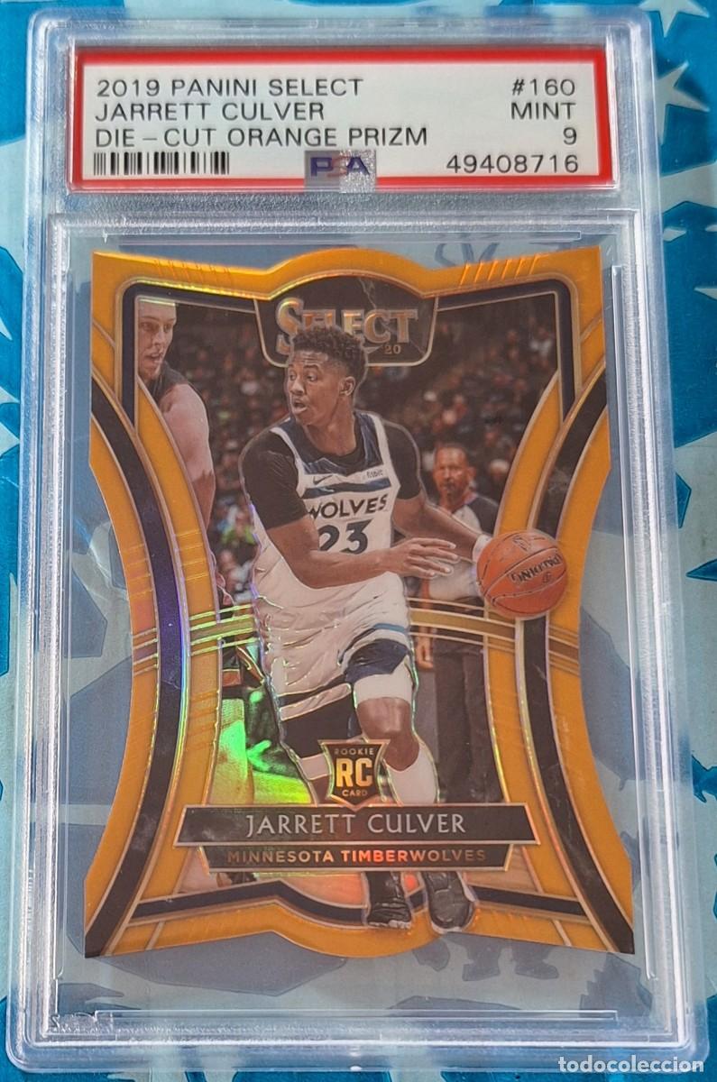 Coleccionismo deportivo: Jarrett Culver Minnesota Timberwolves Panini Select #160 Die-Cut Orange Prizm PSA 9 46/65