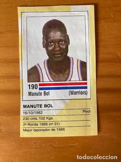 Coleccionismo deportivo: MANUTE BOL WARRIORS - N&ordm; 190 PANINI BASKET NBA 89 RECUPERADO