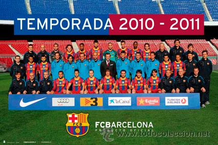 Postal Postcard Plantilla Fc Barcelona 10 11 Sold Through Direct Sale