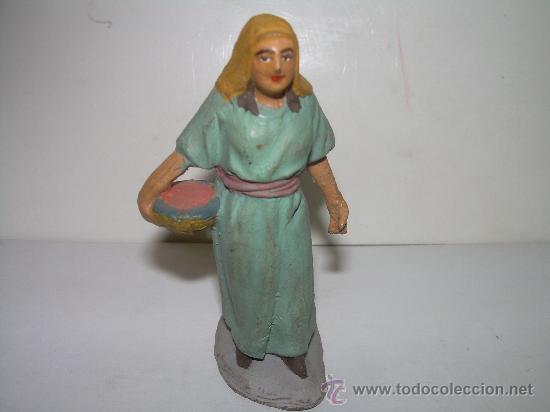Figurines pour Cr&egrave;ches de No&euml;l: ANTIGUA Y BONITA FIGURA DE TERRACOTA.