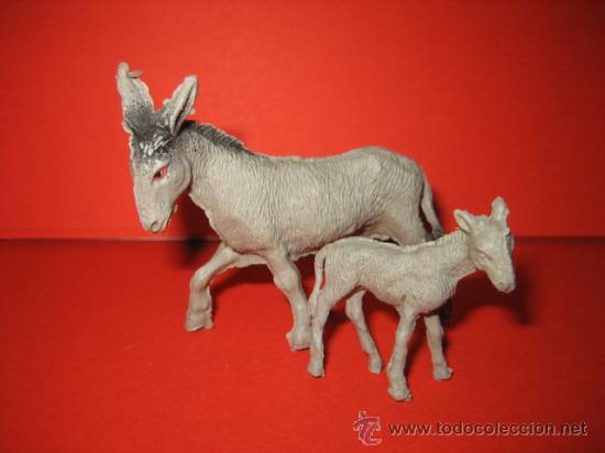 Figuras de Bel&eacute;n: FIGURAS BELEN PLASTICO  BURROS - Foto 1