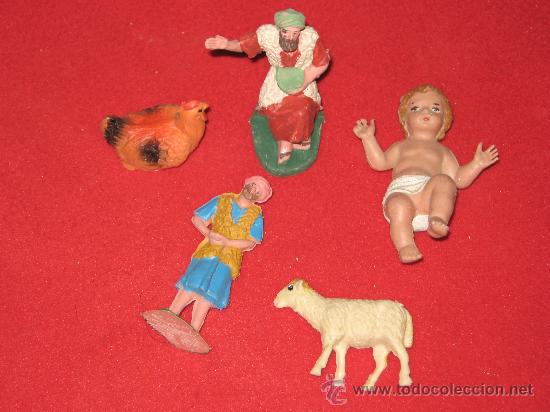 Figuras de Bel&eacute;n: LOTE CON CINCO FIGURAS PARA EL BELEN - Foto 1