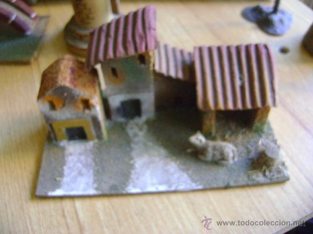 Figuras de Bel&eacute;n: Escenario para bel&eacute;n con edificios, pesebre, pozo, castillo, &aacute;rboles - Foto 4