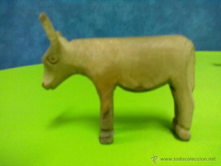 Figuras de Bel&eacute;n: BURRO TALLA MADERA ASNO - Foto 1