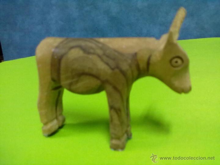 Figuras de Bel&eacute;n: BURRO TALLA MADERA ASNO - Foto 2