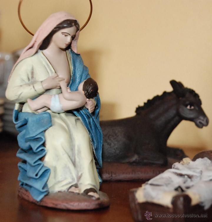 Raro Nacimiento Belen Barro Lienzado Virgen Ama Comprar Figuras De Belén Antiguas Y De 