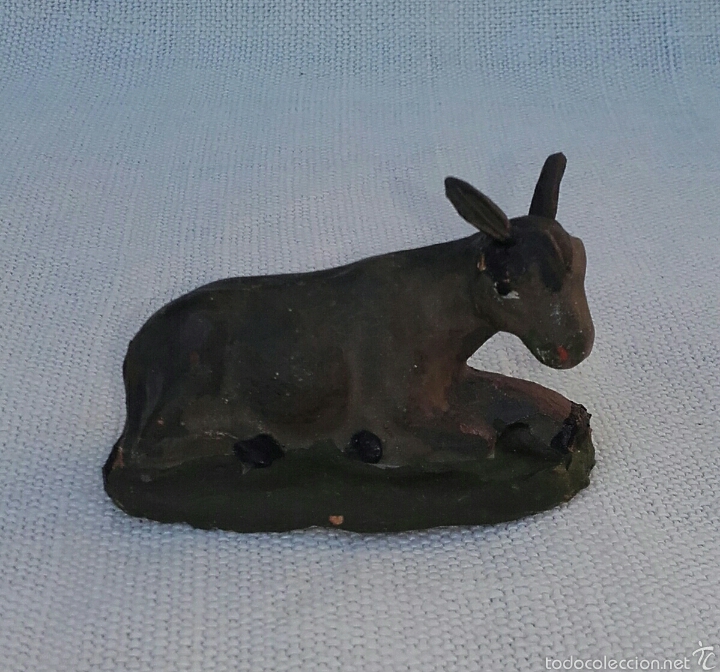 Figuren f&uuml;r Weihnachtskrippen: Mula de barro de Bel&eacute;n. 1940/50