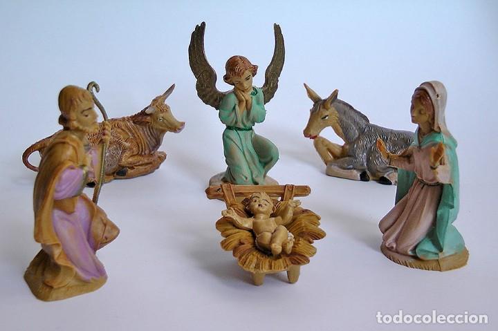 Figuras de Bel&eacute;n: Bonito y antiguo Belen Nacimiento Pesebre - Vintage plastico
