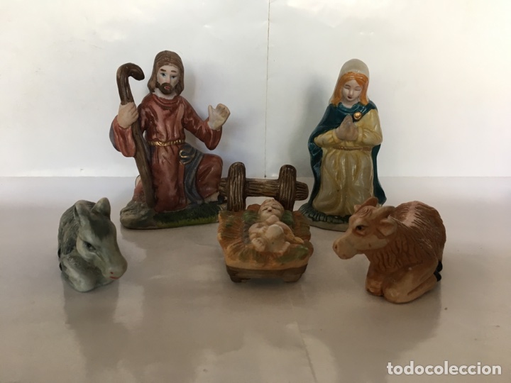 Figuras de Bel&eacute;n: Nacimiento en barro (h.1970?) - Foto 1