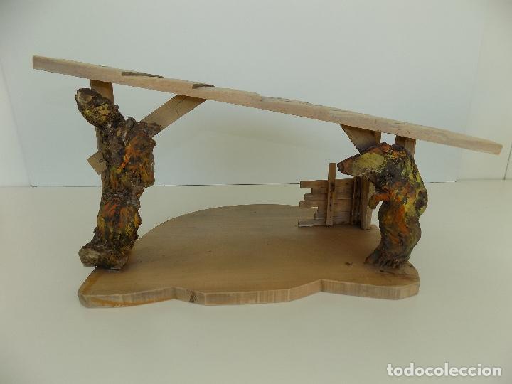 Statuine di Presepe: Portal de Belen de Madera. Original a&ntilde;os 1980/90. Nuevo, a estrenar!
