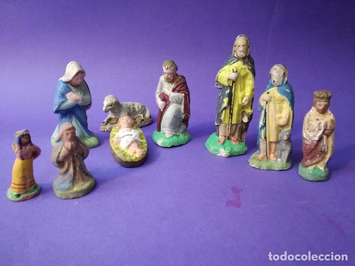 Figures of Bethlehem: LOTE DE ANTIGUAS FIGURAS DE BELEN EN TERRACOTA. FRANCESAS.