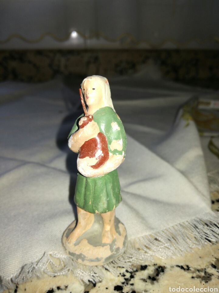 Figuras de Bel&eacute;n: Antigua figura de Bel&eacute;n en arcilla terracota - Foto 1