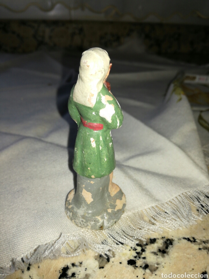 Figuras de Bel&eacute;n: Antigua figura de Bel&eacute;n en arcilla terracota - Foto 3