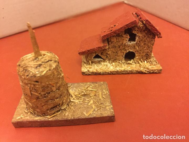 Figuras de Bel&eacute;n: Antigua casa y pajar en corcho para belen o pesebre . ver medidas